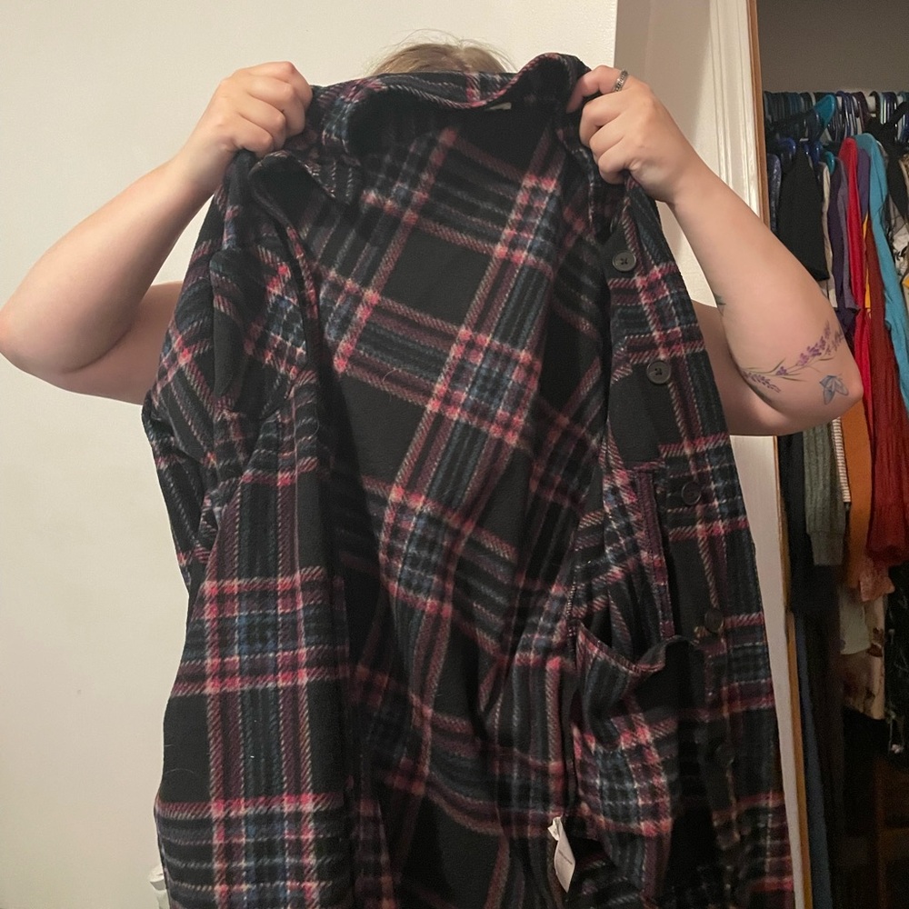 Plaid Button-Up Shirt